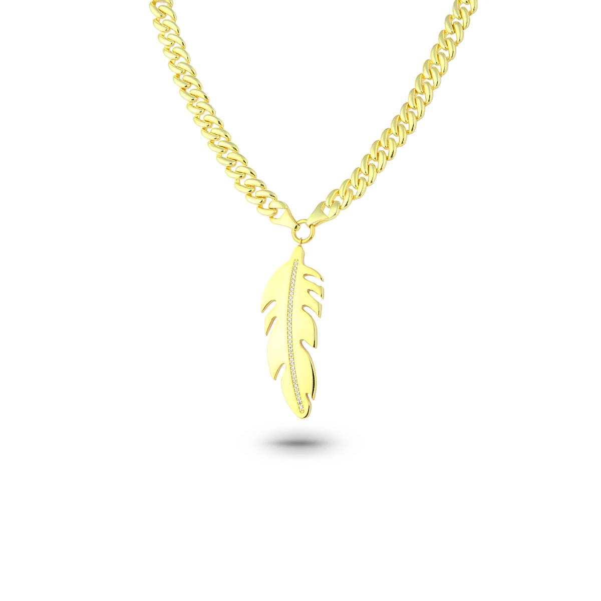 Palm Leaf Gold Chain