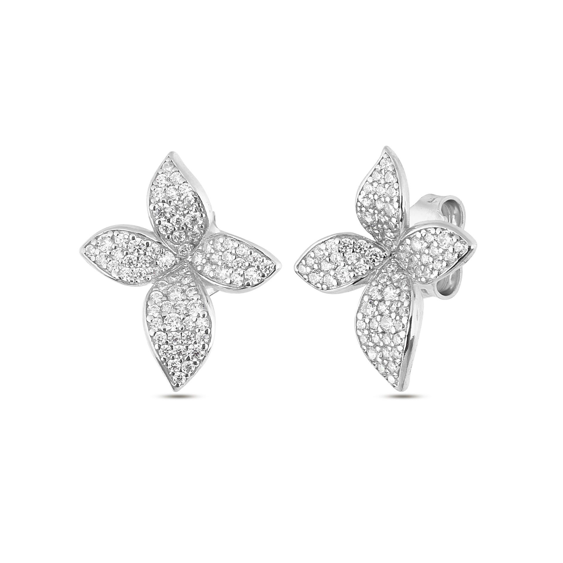 Silver Mini Violet Earrings