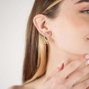 Multicolor Sun Sparkle Earrings