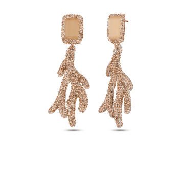 Black Coral Earrings