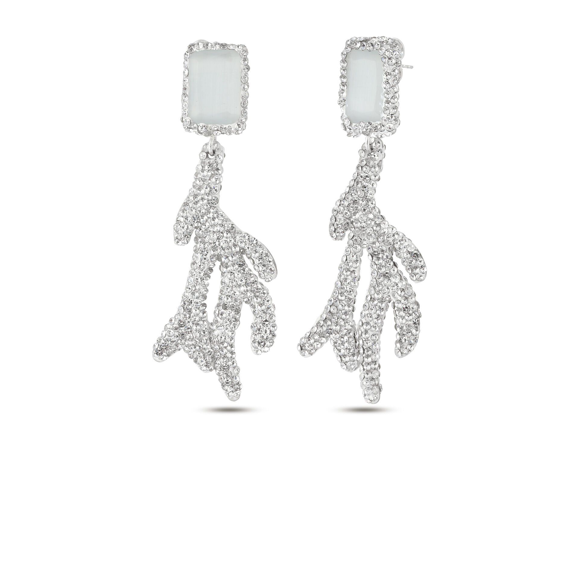 White Coral Earrings