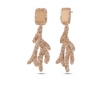 White Coral Earrings