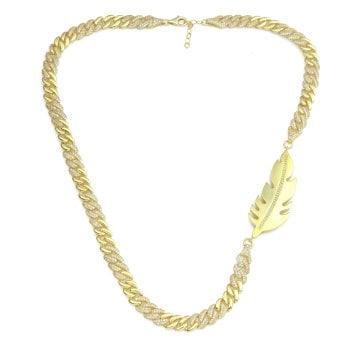 Palm Leaf Gold Necklace