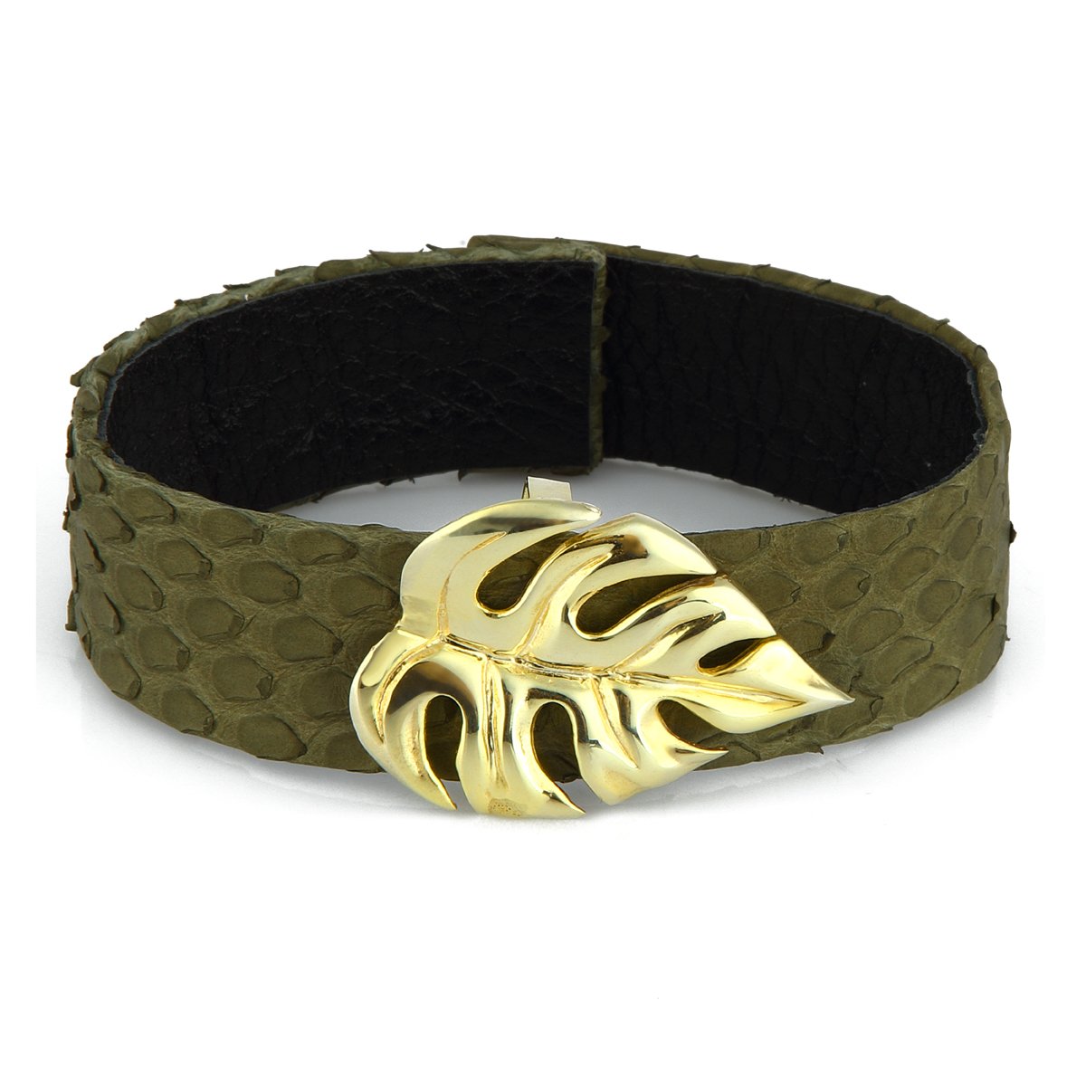 Monstera Leaf Leather Bracelet