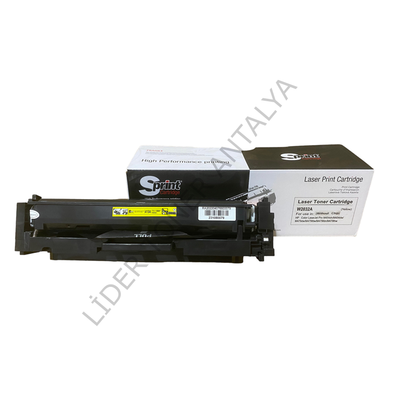 S PRINT HP W2032A (415A)  CANON CRG-055 YELLOW TONER-ÇİPSİZ (2.1K*)⛔