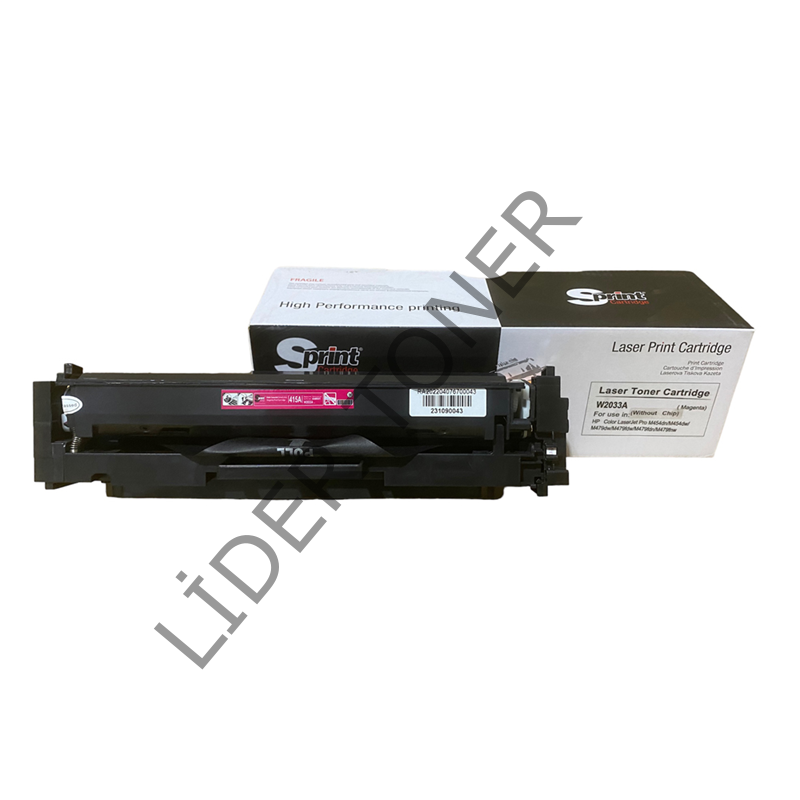 S PRINT HP W2033A (415A) CANON CRG-055 MAGENTA TONER-ÇİPSİZ (2.1K*)⛔