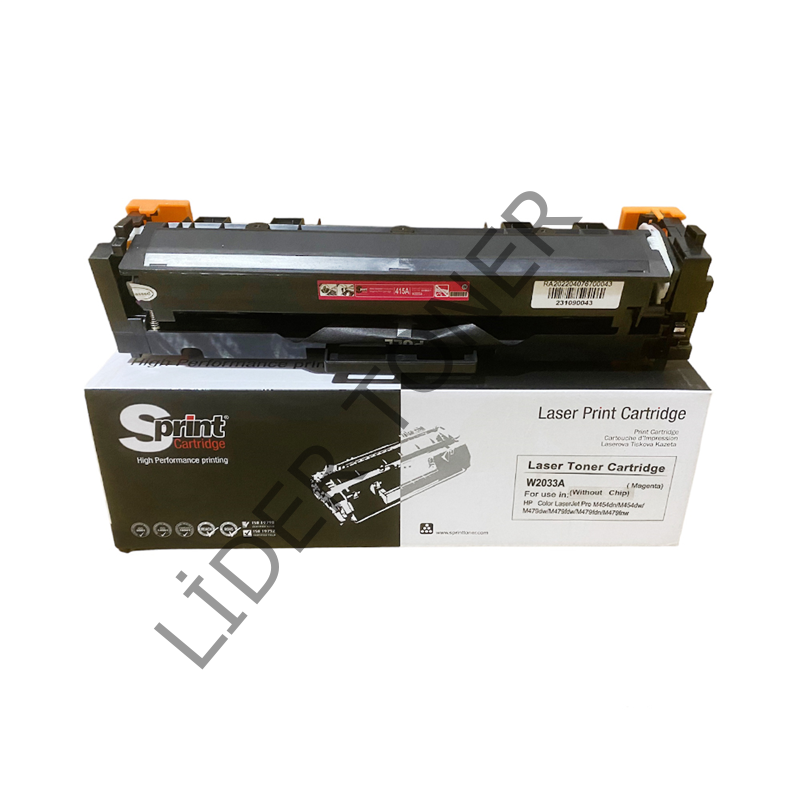 S PRINT HP W2033A (415A) CANON CRG-055 MAGENTA TONER-ÇİPSİZ (2.1K*)⛔