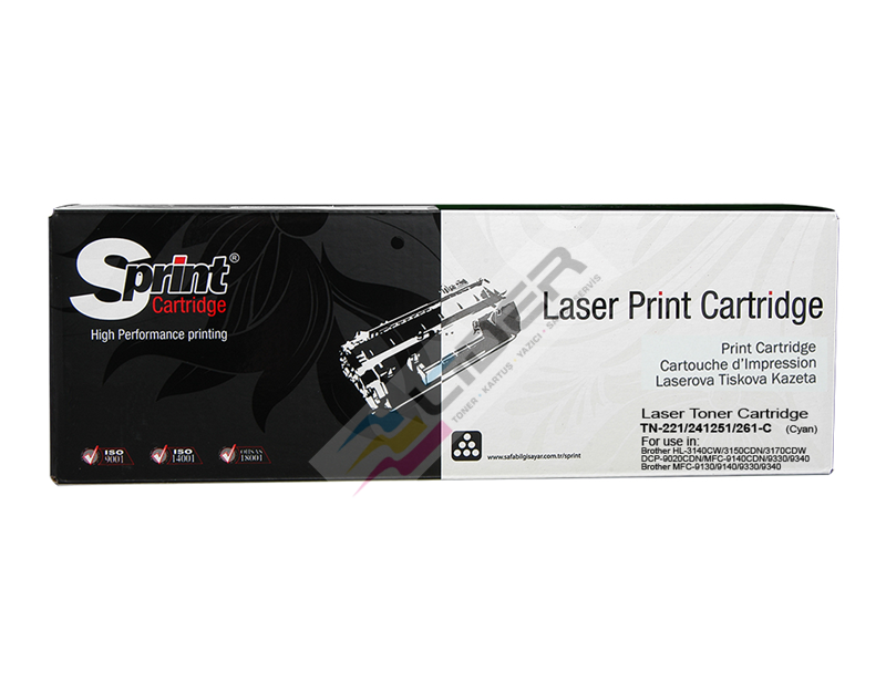 S PRINT TN-221/241/251/261/291 CYAN TONER (1.4K*) Ⓜ️