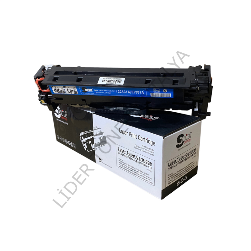 S PRINT CC531A / CE411A / CF381A / CRG-718 CYAN TONER (2.8K*)