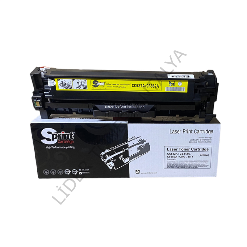 S PRINT CC532A / CE412A / CF382A / CRG-718 YELLOW TONER (2.8K*)