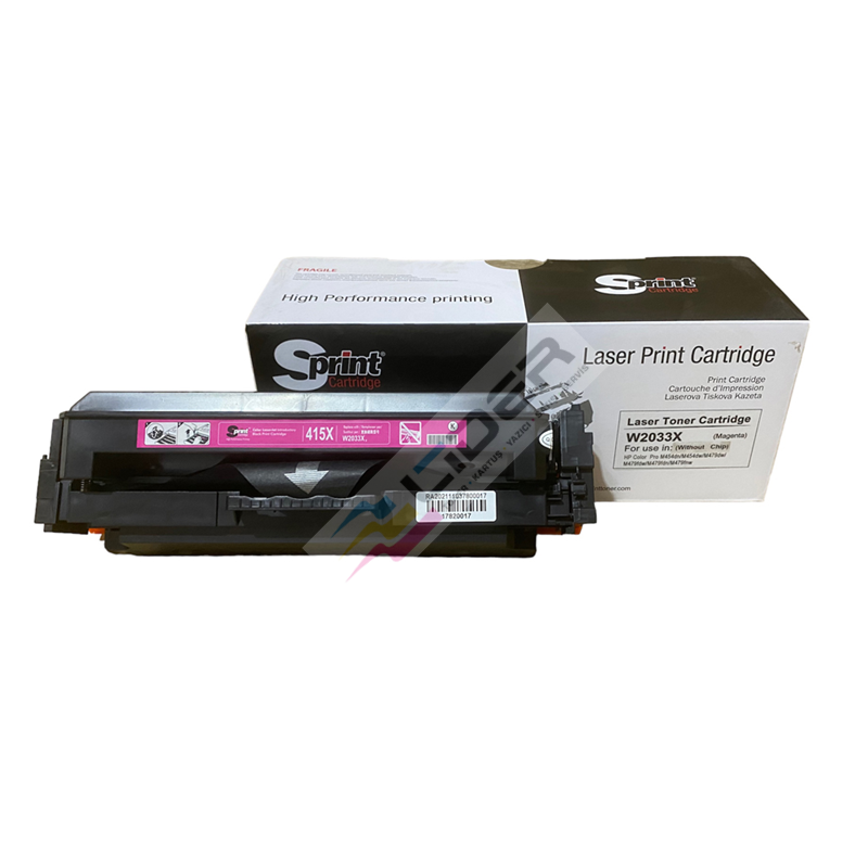 S PRINT HP W2033X (415X) CANON CRG-055H MAGENTA TONER - ÇİPSİZ⛔(6k*)