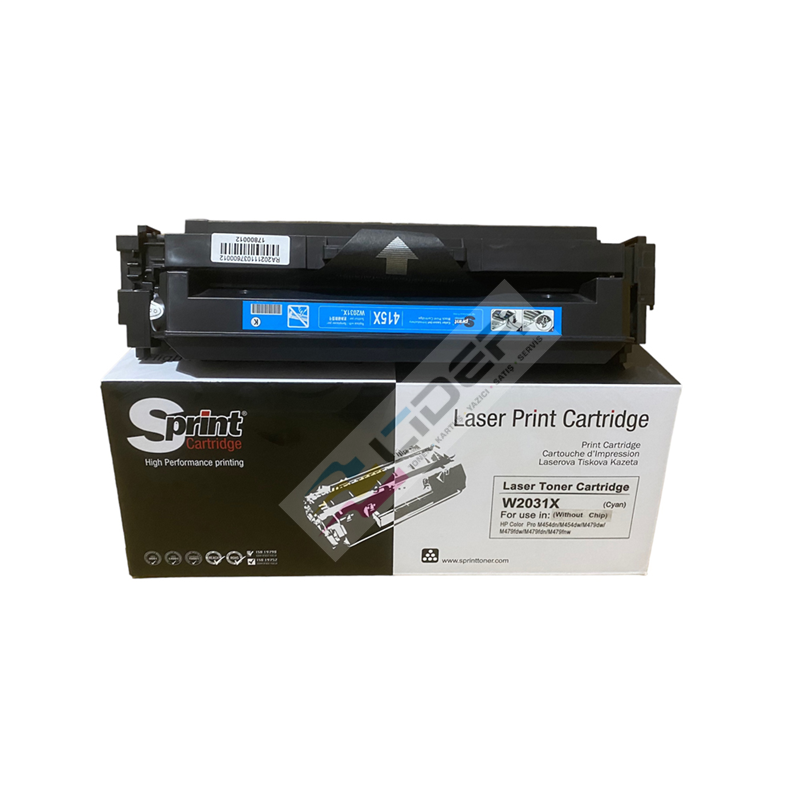 S PRINT HP W2031X (415X) CANON CRG-055H CYAN TONER - ÇİPSİZ⛔(6K*)