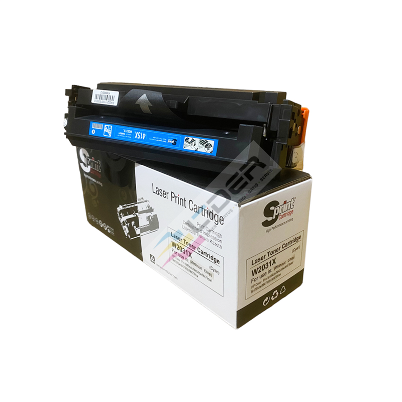 S PRINT HP W2031X (415X) CANON CRG-055H CYAN TONER - ÇİPSİZ⛔(6K*)