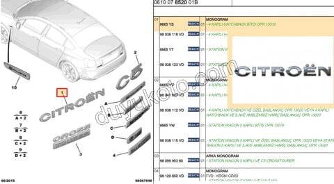 YAZI CITROEN C53 2*22,5