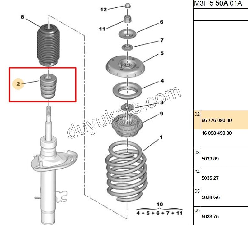 Ön Amortisör Dayama Takozu