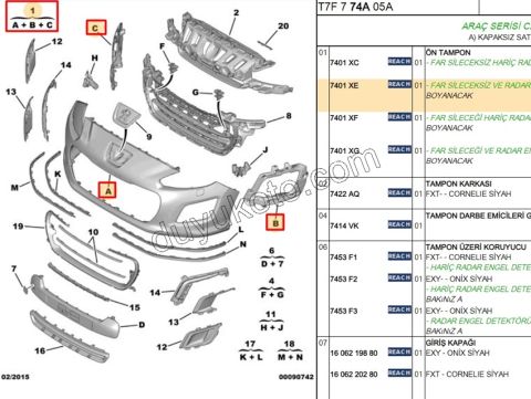 Ön Tampon P3081MQ PARK SENS+