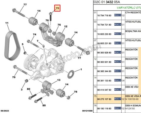 CIVATA MOTOR TAKOZ BAGLANTI M10X150-60