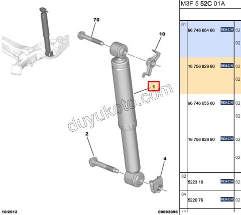 Arka Amortisör P301 C33