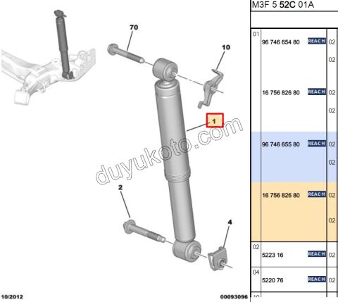 Arka Amortisör P301 C33