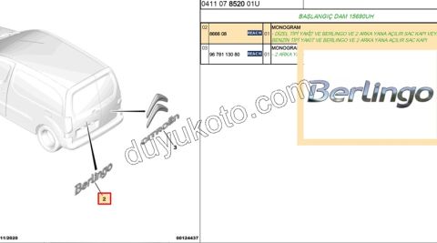 YAZI BERLINGO BR3 1P