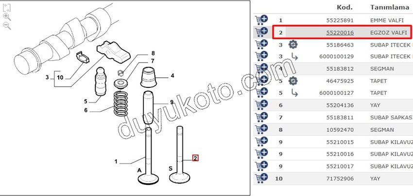 SUBAP EGZOZ X8AD 2.0JTD DB3 DCT3