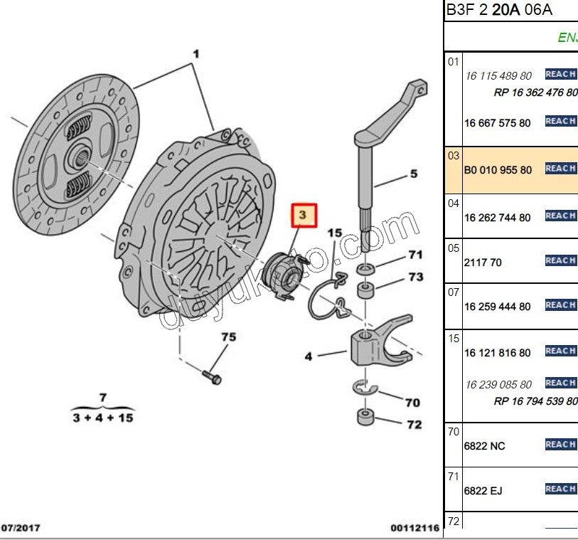 Debriyaj Rulmanı ( Bilyası ) P108 Benzinli 1.0CC