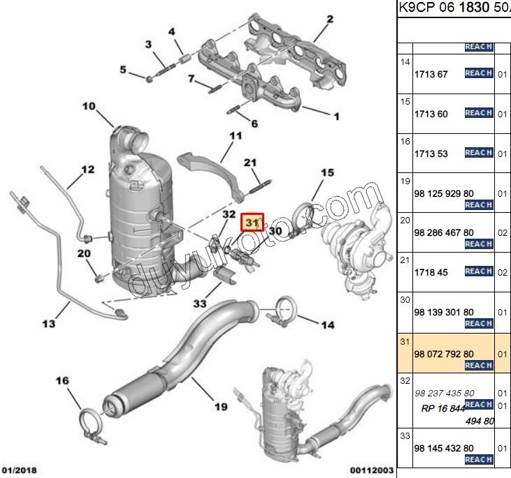 ORING ENJEKTOR KATALIZOR LAMBDA FAP 1.5HDİ Euro6 C