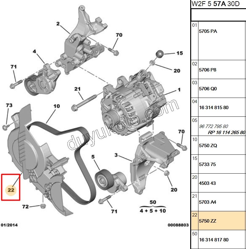 Alternatör Kayış Koruma Muhafazası 1.6HDİ Euro5