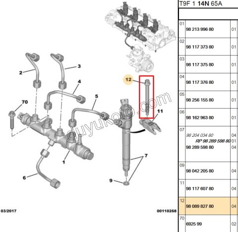 Enjektör Çatal Saplaması    DV5R