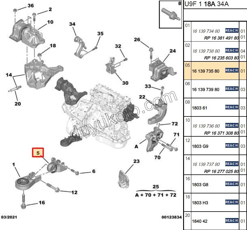 TAKOZ MOTOR ALT UFAK BXR3 DW10F DW12R