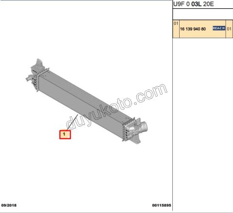 RADYATOR TURBO BXR3 DW10F Klimasız