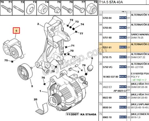 KUTUK RULMAN ALTER GERGI AYARLI EW10J4 EW12J4
