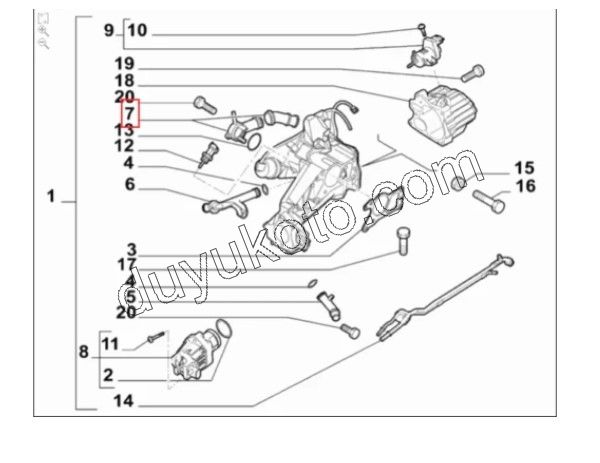 TERMOSTAT DB3 1.6JTD 2.0JTD