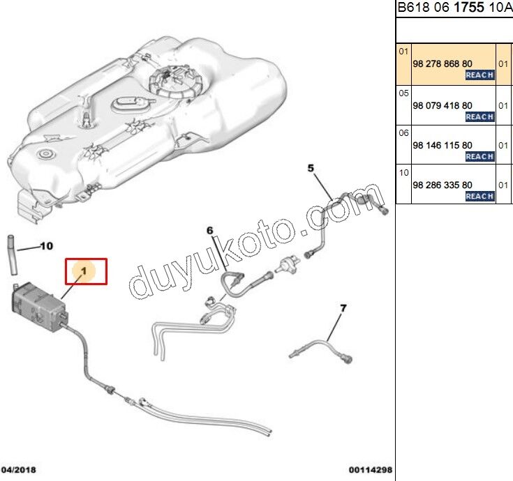 KANISTER BENZIN BUHAR DEPO EB2FA P2081 P20081 C33