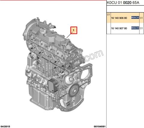 MOTOR KOMPLE 1.6HDİ Euro6 CU EXP4