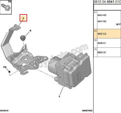 ABS Beyin Bağlantı Ayağı C53