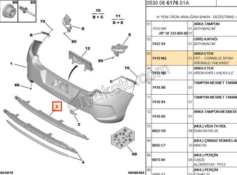 CITA SUS ARKA TAMPON ALT C42 KROM SUZ TIP