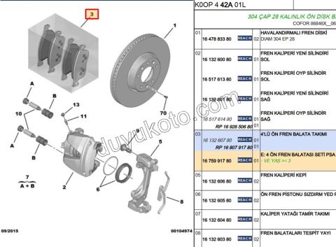 Fren Balatası Ön EXP4