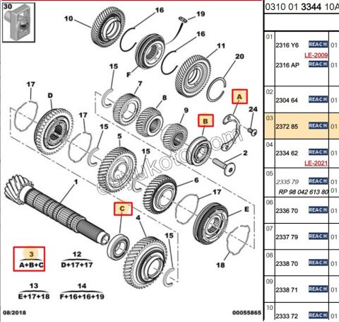 RULMAN SANZIMAN GRUP MILI TK BXR3 DCT3