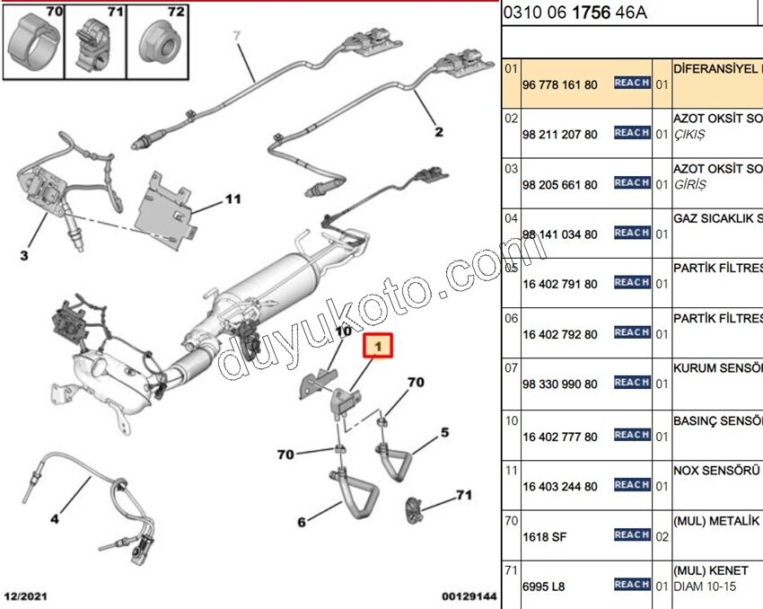 Map Sensörü (Fab Kaptörü) 1.5HDİ Euro6 1.6HDİ Euro6 DW10F DW12R