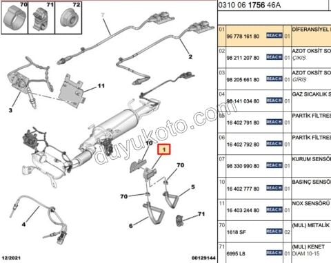 Map Sensörü (Fab Kaptörü) 1.5HDİ Euro6 1.6HDİ Euro6 DW10F DW12R