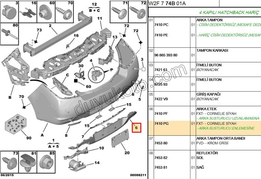PLAKA UNITESI ARKA TAMPON P5081