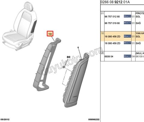 Direksiyon Sürücü Tarafı Koltuk Hava Yastığı (AIRBAG) Çerçevesi CELY