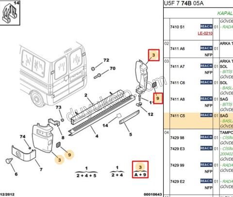 TAMPON ARKA KOSE R BXR2