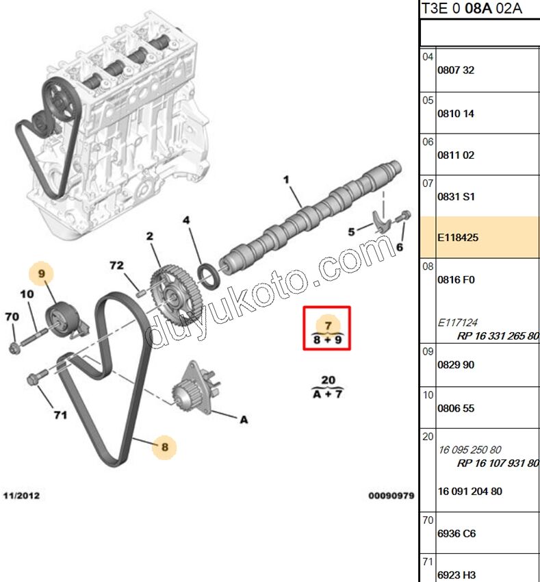 Eksantrik/Triger Kayış Seti TU1JP