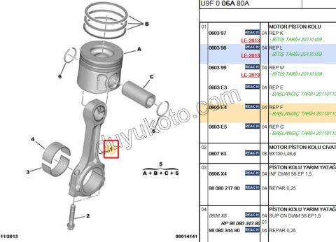 KOL PISTON BXR3