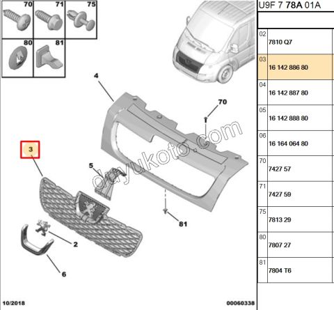 IZGARA ON PANJUR ORTA BXR3