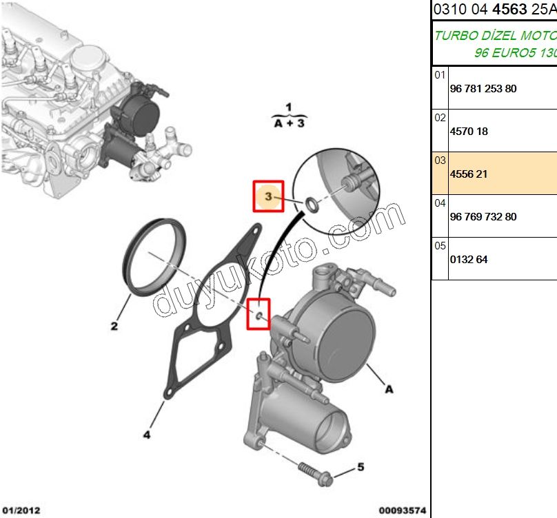 Vakum Rampası Contası (Oringi)   BXR3