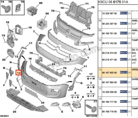 Ön Çeki Demiri Kapağı PRT4