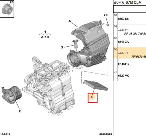 Peugeot 107 Polen Filtresi 2005/2012